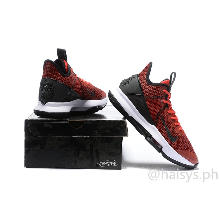 lebron james shoes red black
