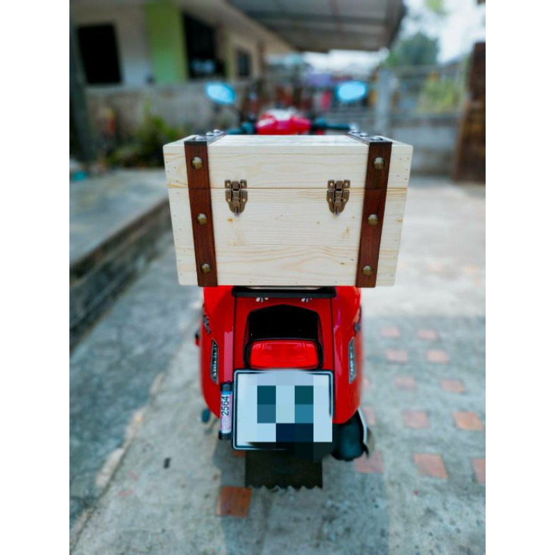 Topcase, wooden trunk box Motorbike trunk storage box Shopee Philippines