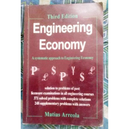 Engineering Economy By Matias Arreola 3rd Ed Engineering Books Shopee Philippines