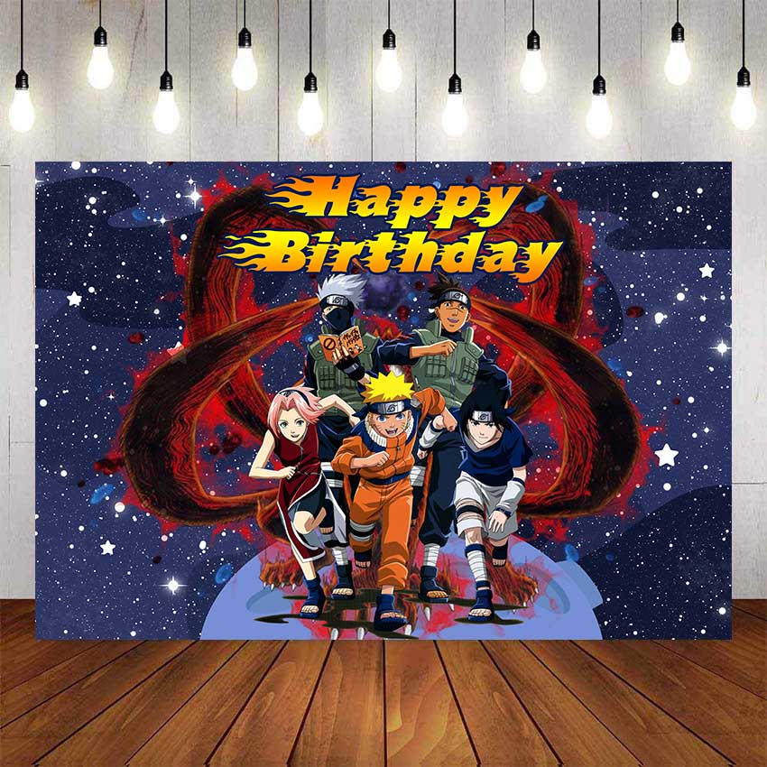 Naruto Japanese Anime Nine Tails Backdrop For Photography Baby Shower Kids  Adult Birthday Star Night Background Birthday Party Decor Custom Name Photo  | Shopee Philippines