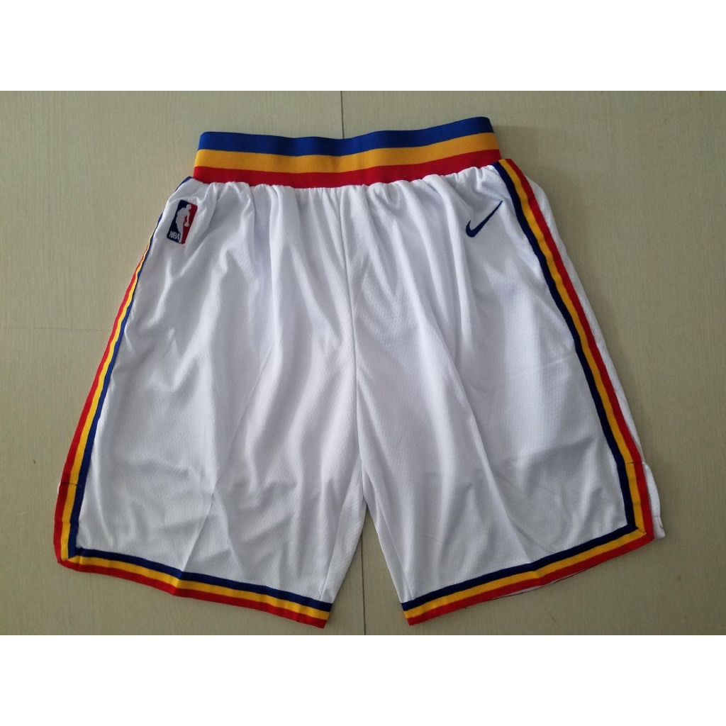 golden state warriors white shorts