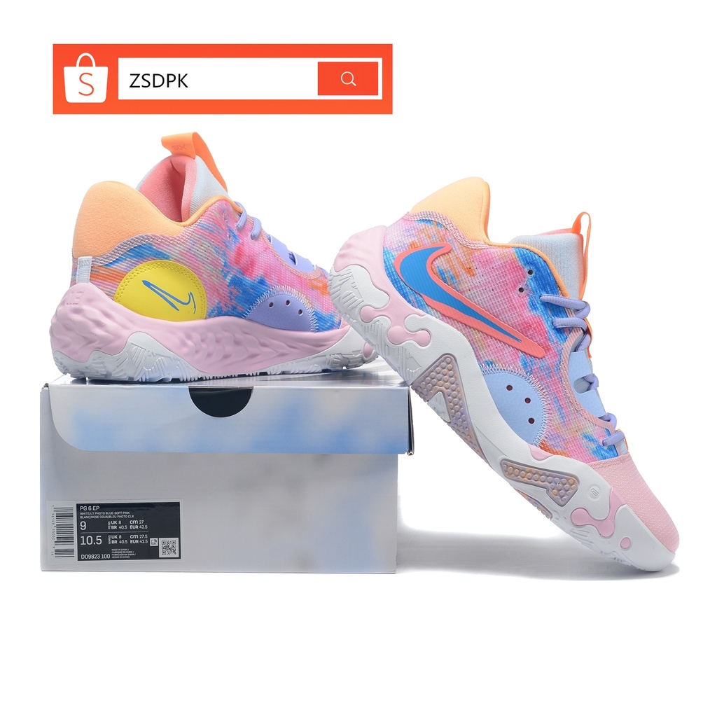 100% Original Nike Paul George PG White Pink Sports Basketball Shoes For  Men | Shopee Philippines