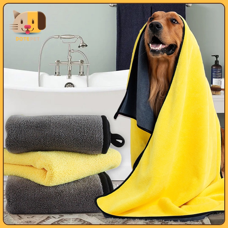 Pet Bath Towel Dog Towel Soft Microfiber Strong Absorbing Water Dog Towels Golden Retriever ...