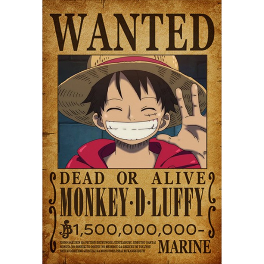 One Piece Wanted Posters Size Shopee Philippines