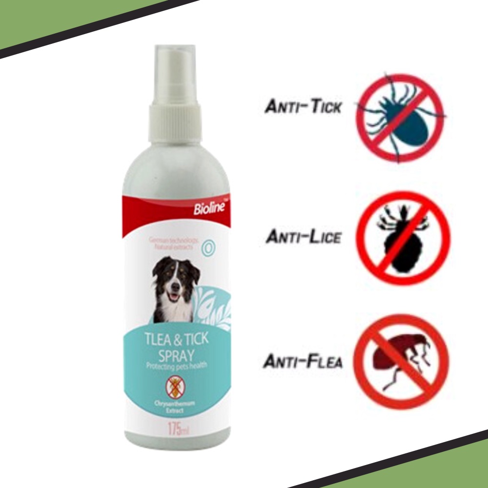 FG Bioline Flea & Tick Spray Anti Tick and Flea Lice Spray for Dogs