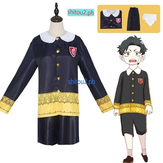 Anime Spy X Family Anya Forger Damian Desmond Cosplay Costume School Uniform Dress Pants Outfit Hairpins Boys Girls
