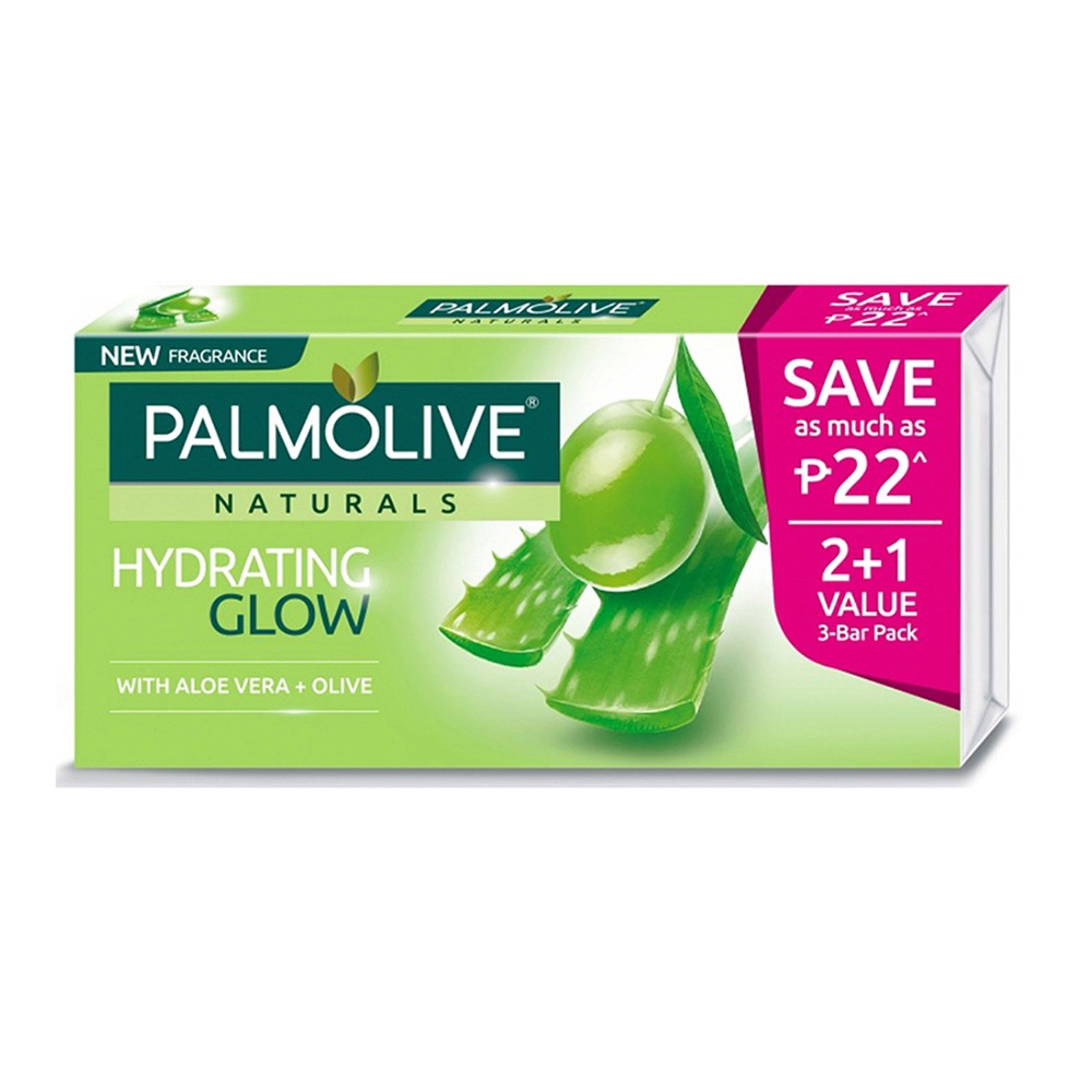 Palmolive Naturals Hydrating Glow Beauty Bar Soap 80g 3 Value Pack