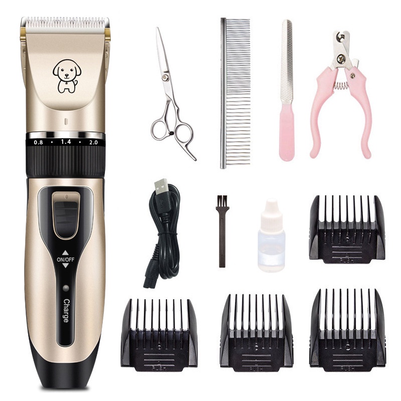 Professional Rechargeable Pet Cat Dog Hair Razor Trimmer Grooming Kit Electrical Clipper Shaver Set #1