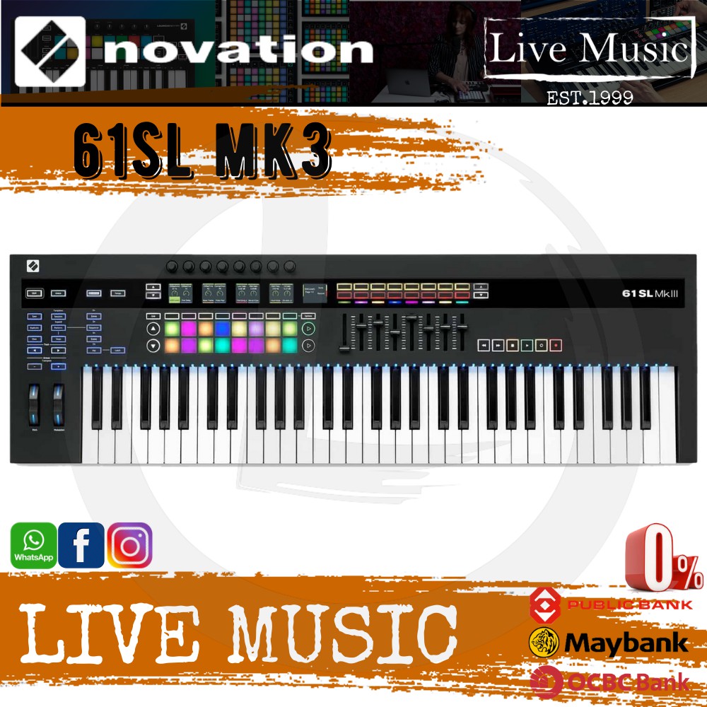 Novation 61SL Mk III - Keyboard Controller With Sequencer (61-SL/MKIII ...