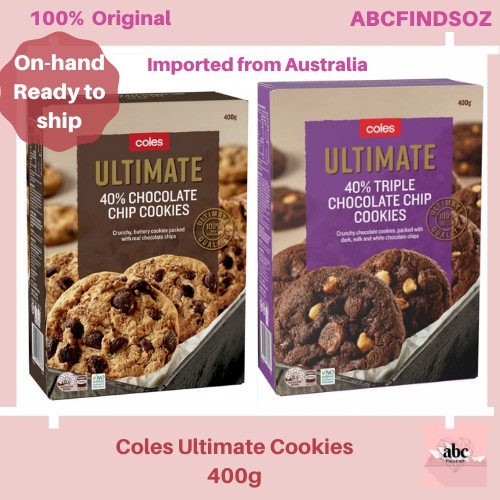 Coles Ultimate Cookies 40 Chocolate Chip Cookies / 40 Triple