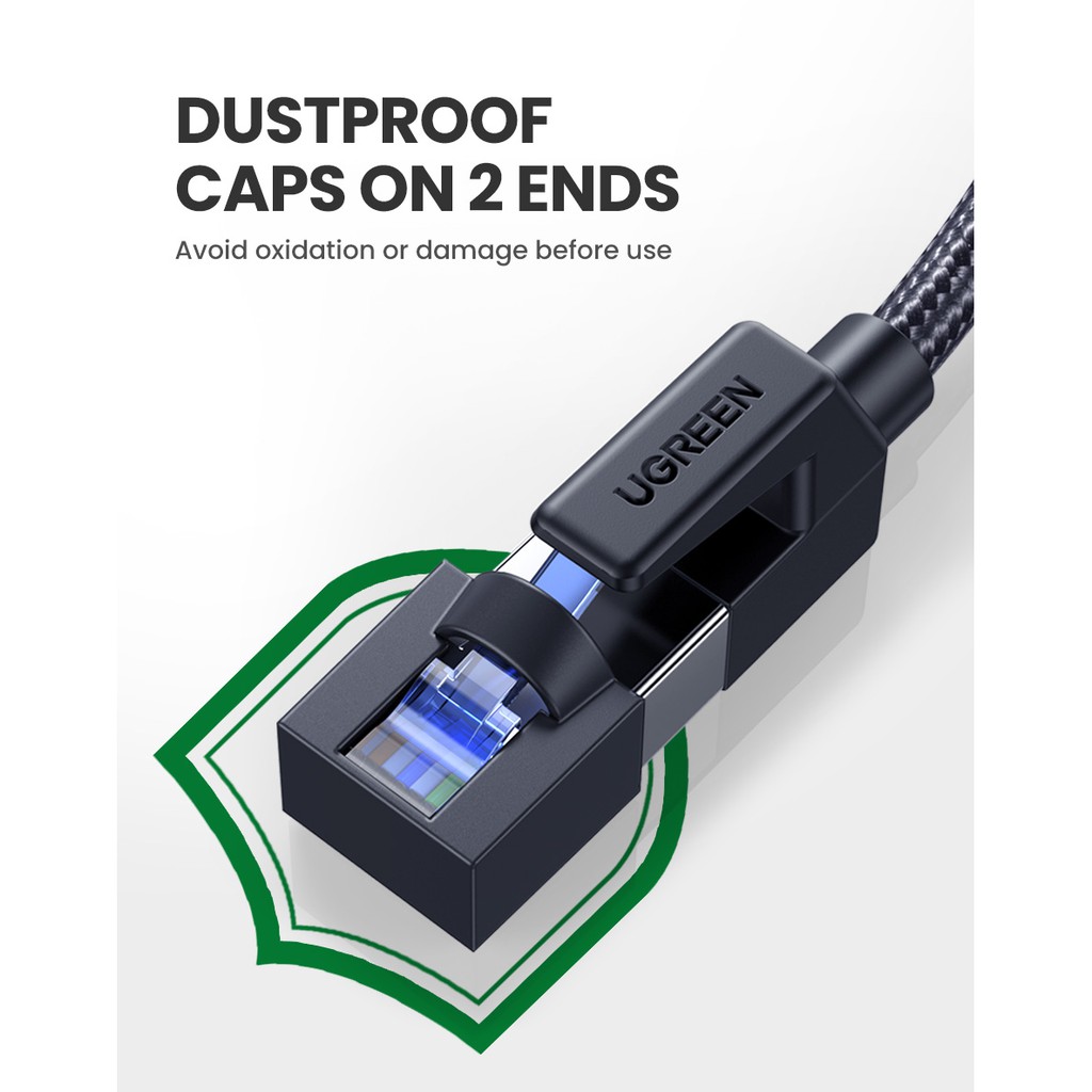 UGREEN Ethernet Cable CAT8 40Gbps 2000MHz CAT 8 Networking Nylon Braided Internet Lan Cord for Laptops PS 4 Router RJ45 Cable - Image 5