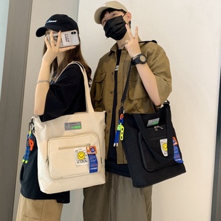 Ulzzang Korean Fashion Canvas Men Tote Bag Handbag Shoulder Bag Sling Bag Crossbody Bag for Men Birthday Gift