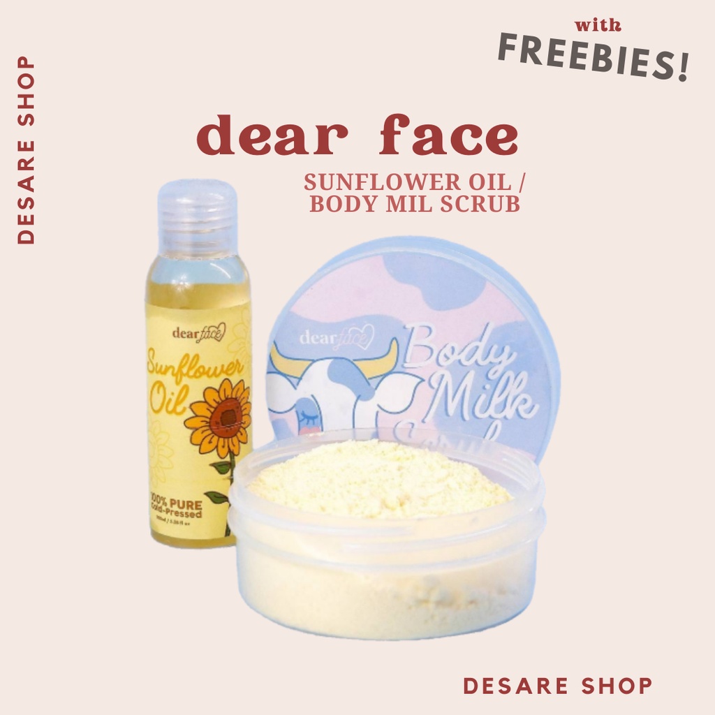 Dear Face Sunflower Oil & Body Milk Scrub Shopee Philippines