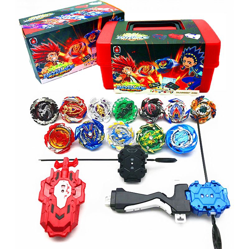 12PCS Beyblade Burst Set Children Toy Spinning Grip Launcher Gift Box Kit
