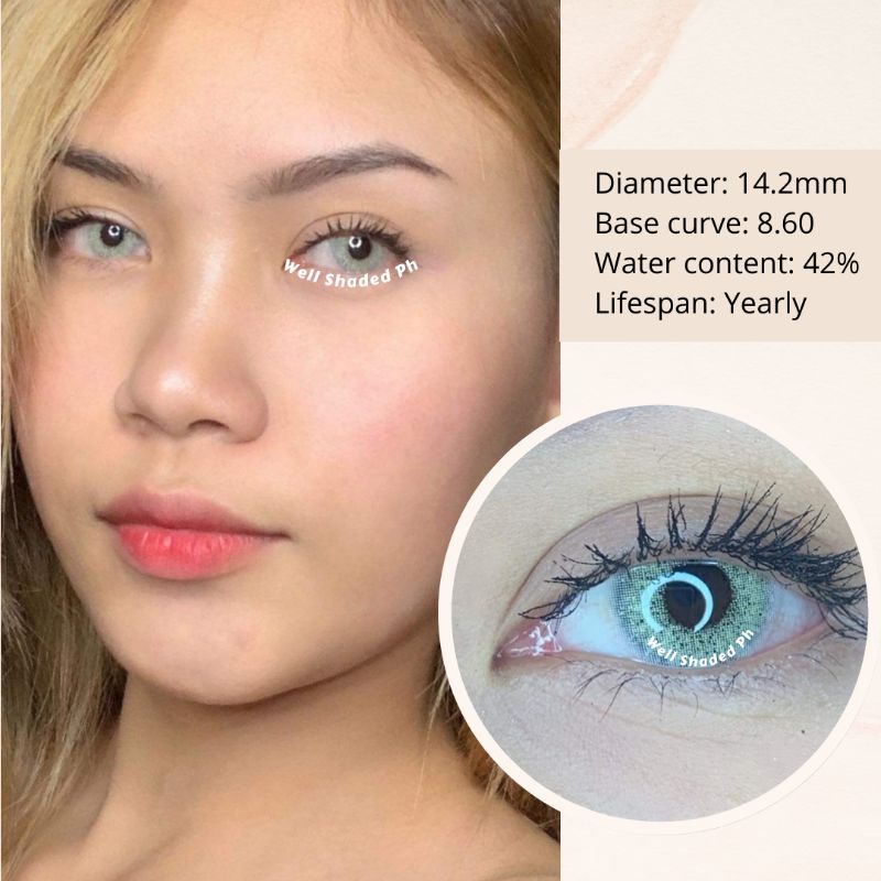 WELLSHADEDPH CL23Grey Soft Contact Lenses Yearly Use (NonGraded