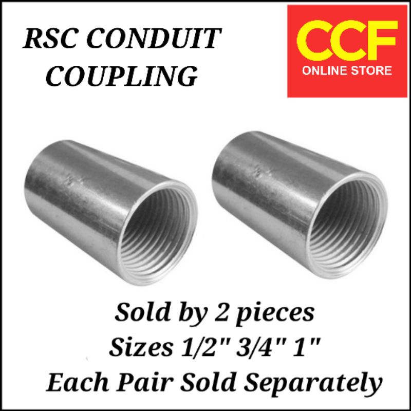 RSC Conduit Coupling Copling Steel 1 2 3 4 1 Sold Per 2 Piece 