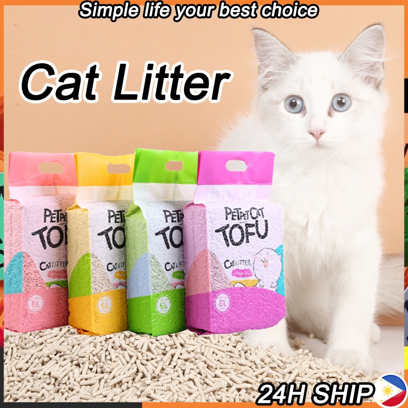 Cat Litter 6L Tofu Cat Litter Flushable Cat Sand Food Grade Plant Tofu