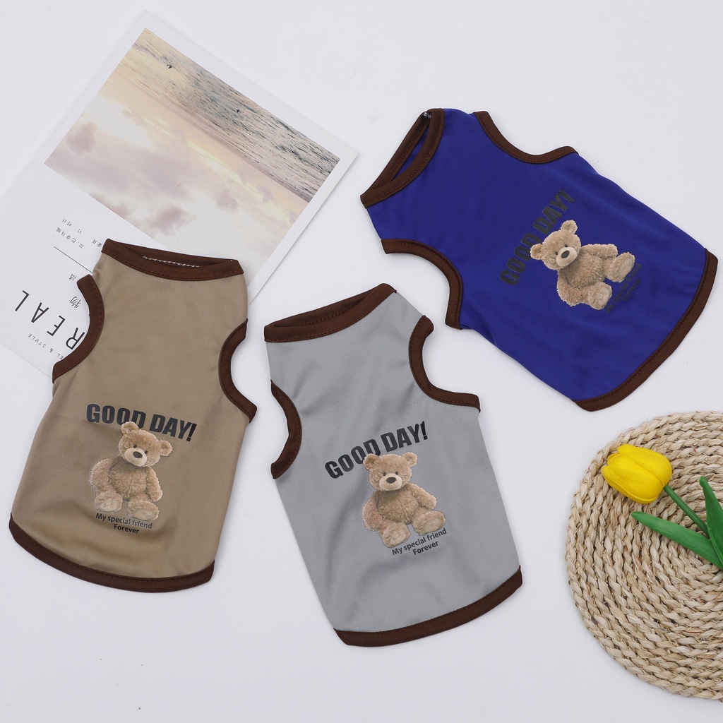 Cartoon Dog Clothes Cat Clothes Pet Clothes Summer Pet Vest Puppy