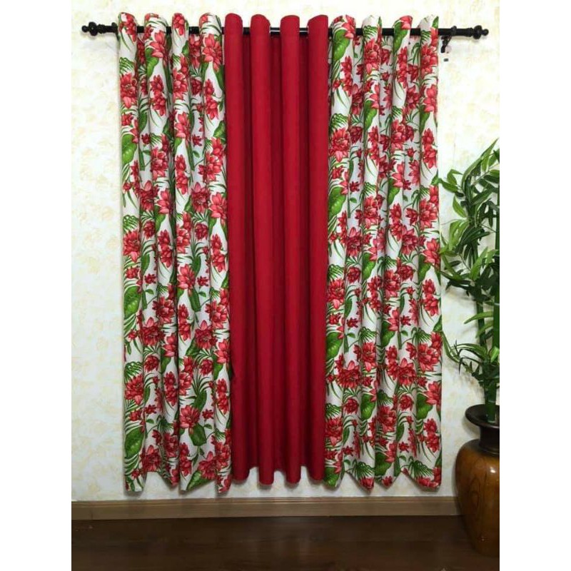 3in1 Curtain With 8 Rings 57inch Width, 78 Inch Curtains
