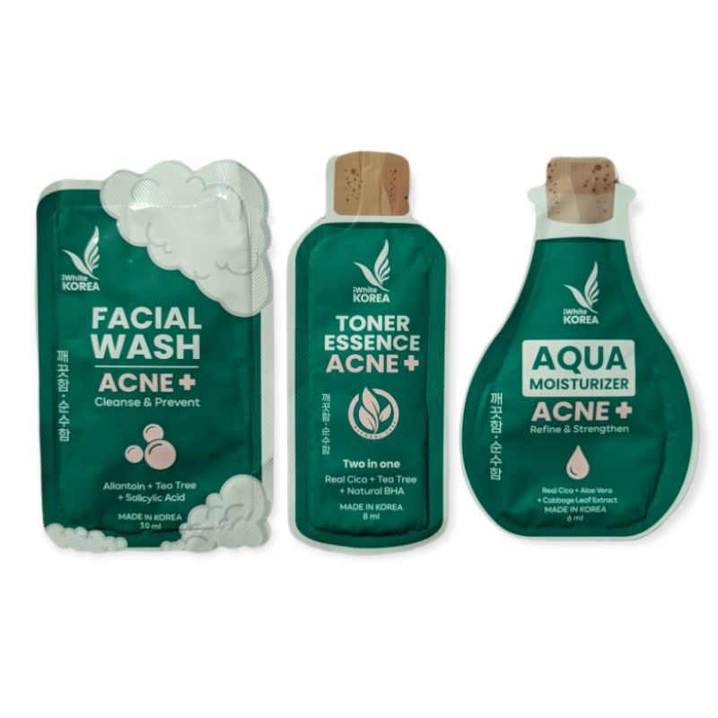 IWhite Korea Acne+ Skincare Line Sachet (Facial Wash / Toner