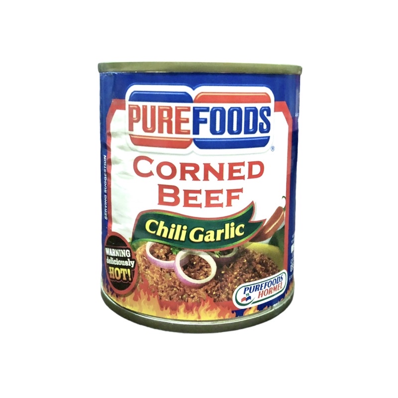 Purefoods Chili Garlic Hot And Spicy Corned Beef 210g Shopee Philippines 5552