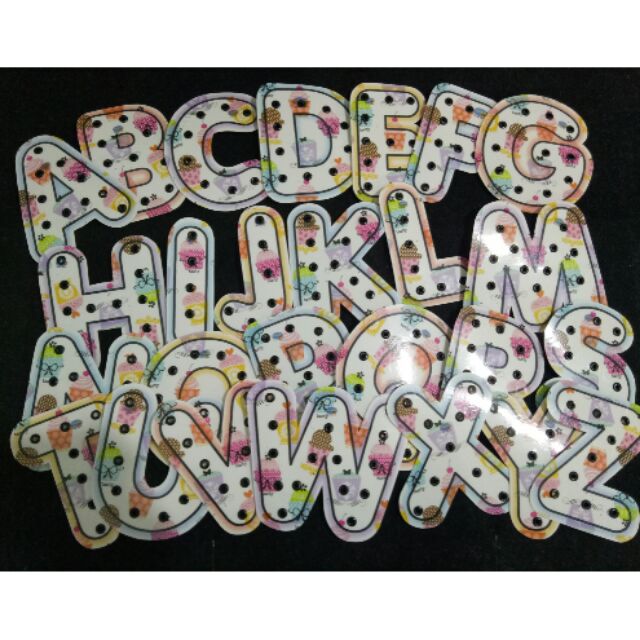 Laminated instructional Materials Alphabet Lacing Cards Shopee