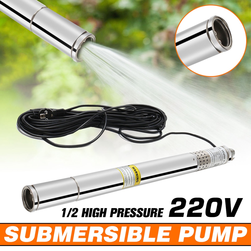 【 Free Shipping】New 2(50mm) Submersible Bore 0.5 HP 1 HP Water Pump Deep Well 220V 60HZ 180ft 8GPM