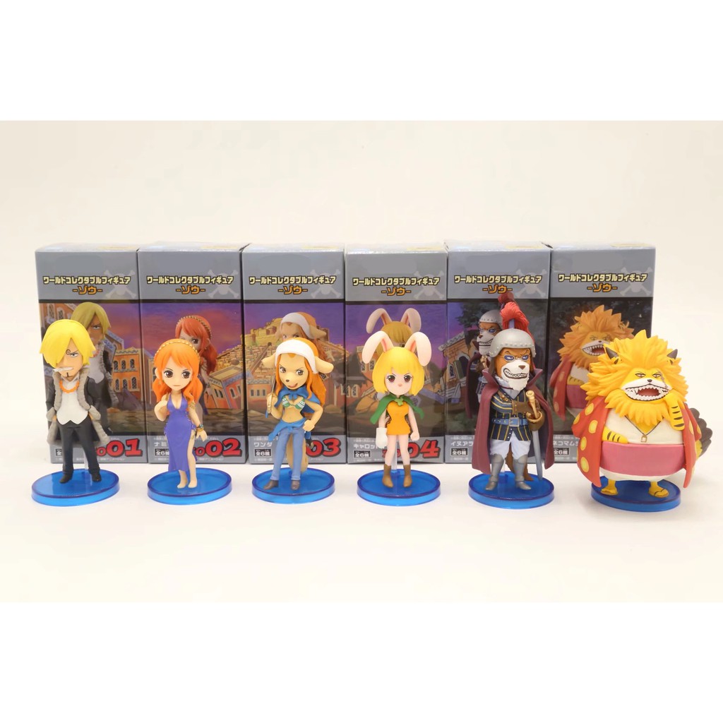 6pcs Set Anime One Piece World Wcf Sanji Nami Carrot Bepo Pedro Action Figures Shopee Philippines