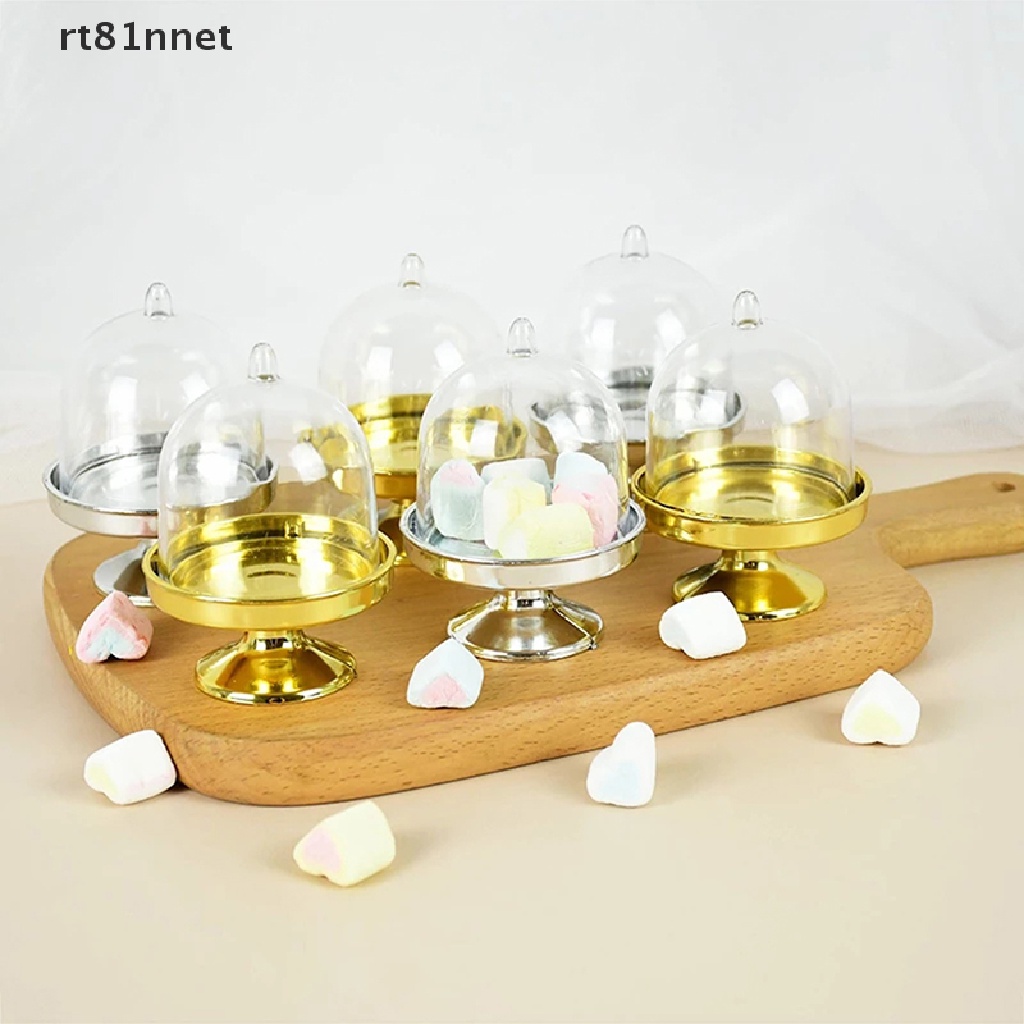COD▪RT 4Pcs Clear Candy Dessert Holder Cupcake Display Stand Tray Wedding Gift Boxs n