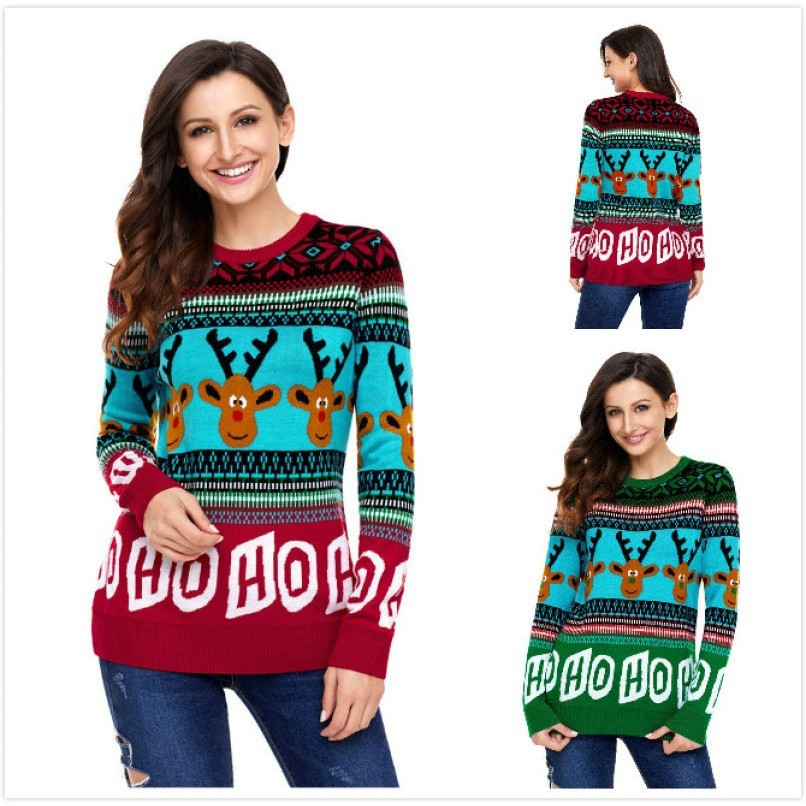 green christmas jumper ladies