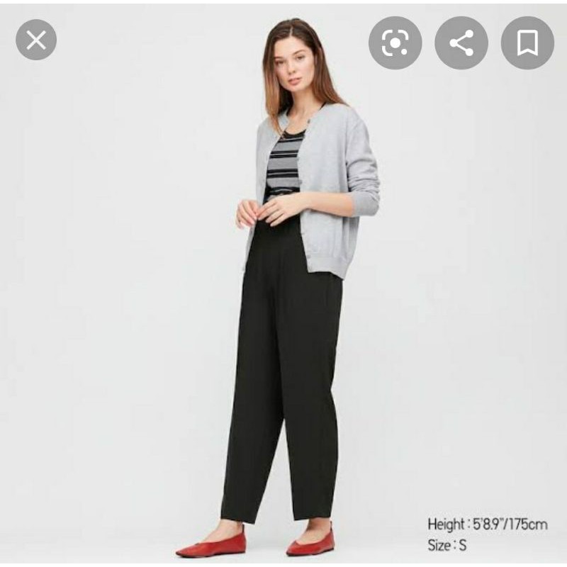 uniqlo drape relaxed tapered ankle pants