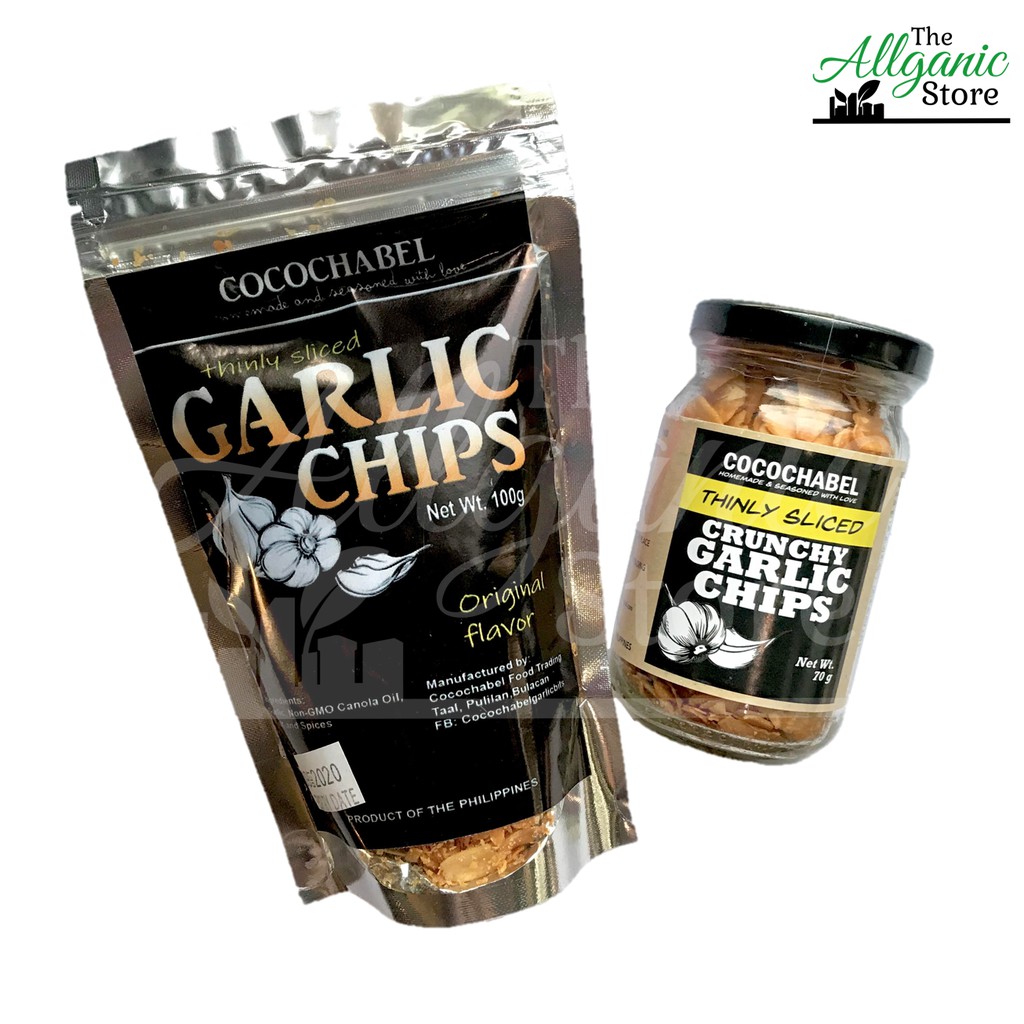 COCOCHABEL Garlic Chips (Thinly Sliced) 70g jar/100g pouch Shopee Philippines