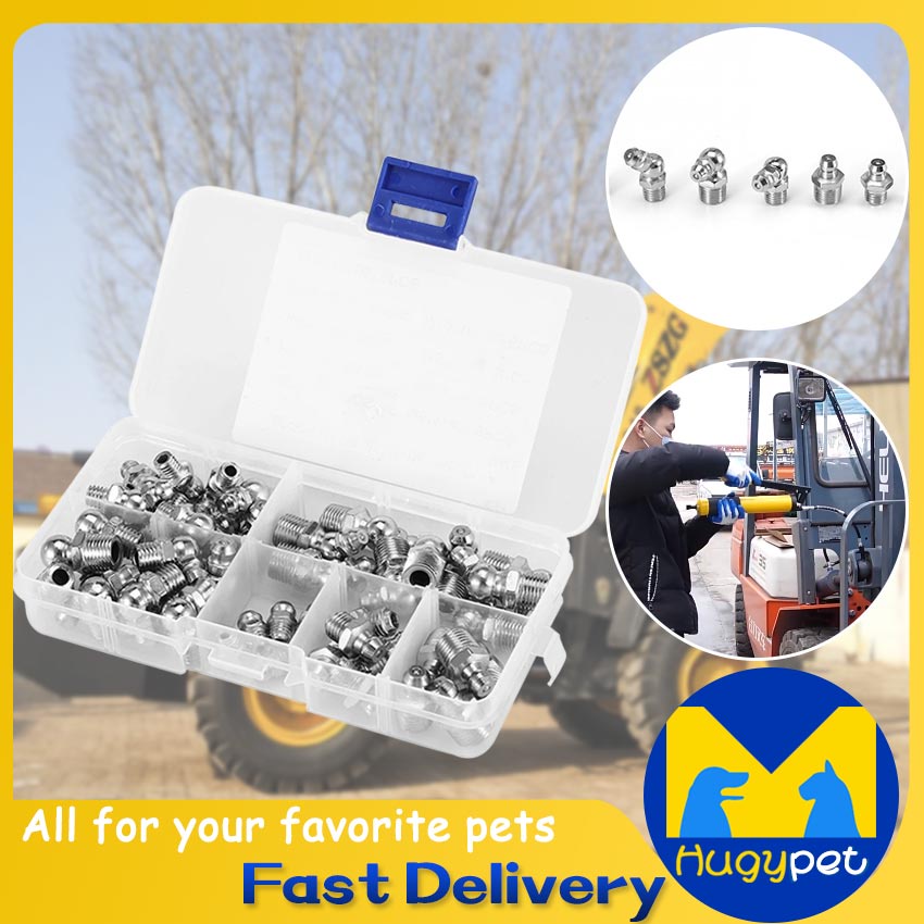 M6/M8/M10 Metal Brass Grease Nipple Fitting Hardware Assortment Kits, Grease Fitting Removal