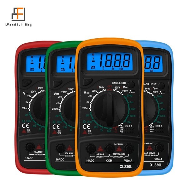 XL830L Durable Dropresistant Luminous Portable Digital Multimeter AC/DC Ammeter Voltmeter