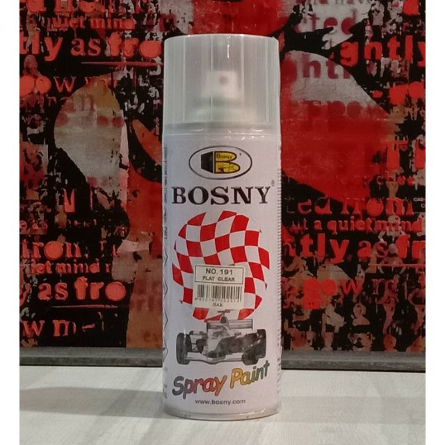 Bosny Top Coat Flat Clear 191 Acrylic Spray Paint Shopee Philippines