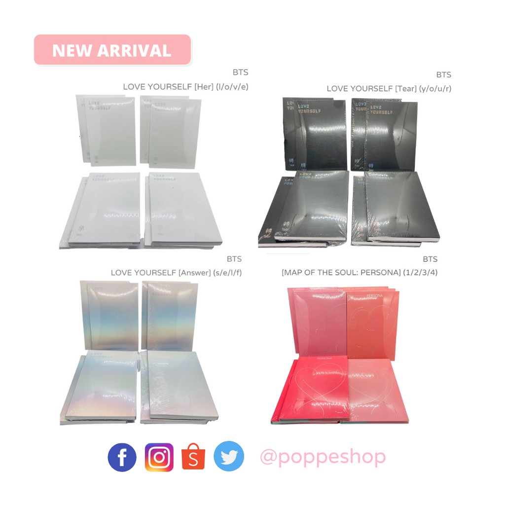 Bts Love Yourself Her L O V E Tear Y O U R Answer S E L F Persona 1 2 3 4 Shopee Philippines
