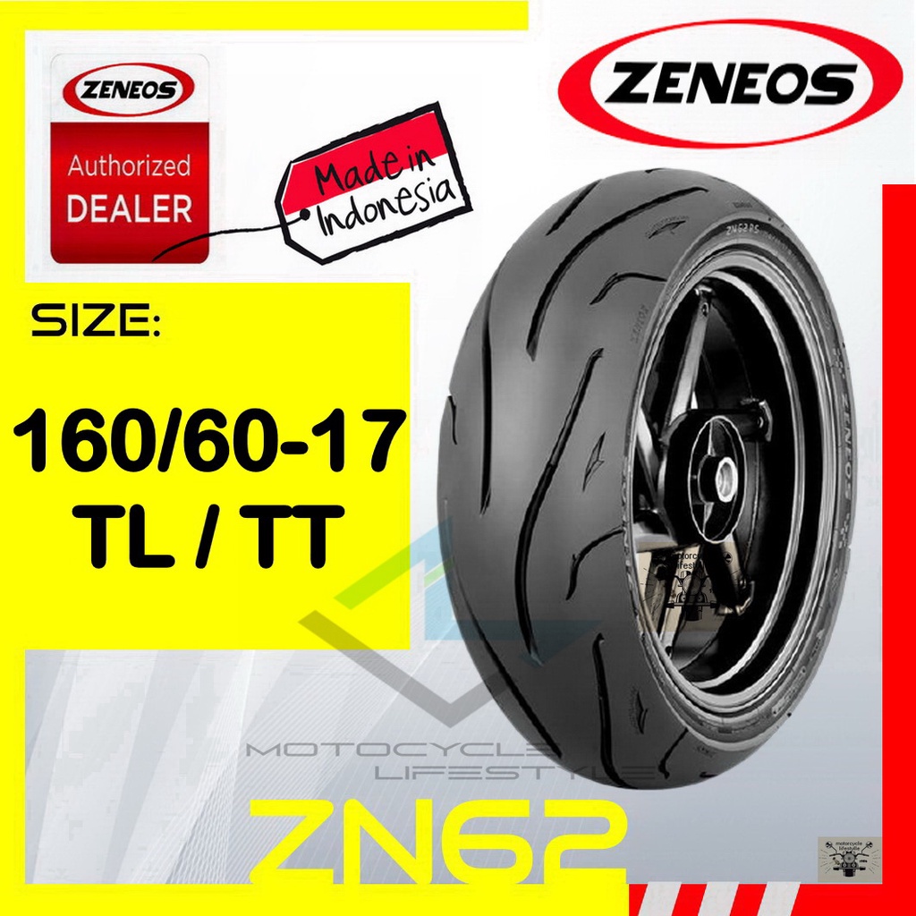 Zeneos Zn62 160 60 R17 Motorcycle Tire Tubeless Shopee Philippines