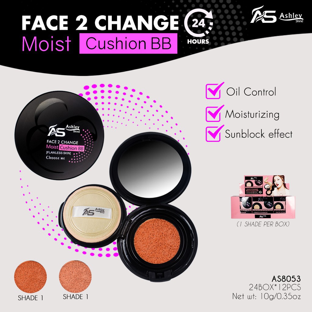 24 Hour Oil Change >> Ashley Shine As8053 Face 2 Change Moist Cushion Bb 24 Hours 10g 24 Hour Oil Change >> Ashley Shine As8053 Face 2 Change Moist Cushion Bb 24 Hours 10g
