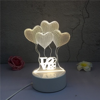 3D Night Lamp Energy Saving Bedroom Lamp Cute Cartoon Creative Gift LED Acrylic Lampshade Souvenir