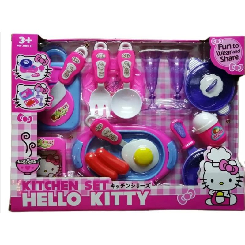 Toy Hello Kitty Kitchen Set Big | Shopee Philippines