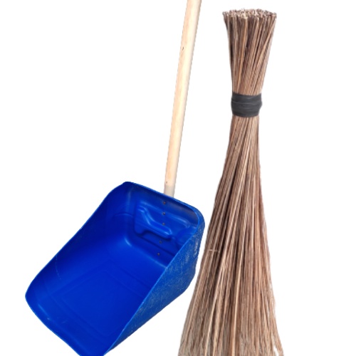 UCHN DUSTPAN SET RUBBER WALIS TINGTING,DUSTPAN MADE FROM PLASTIC CONTAINER,BROOM WALIS TINGTING