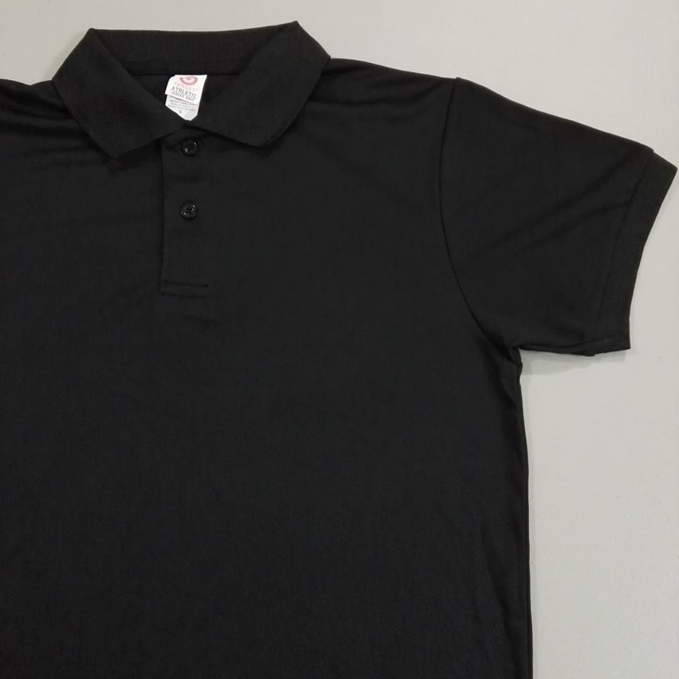 black dri fit polo