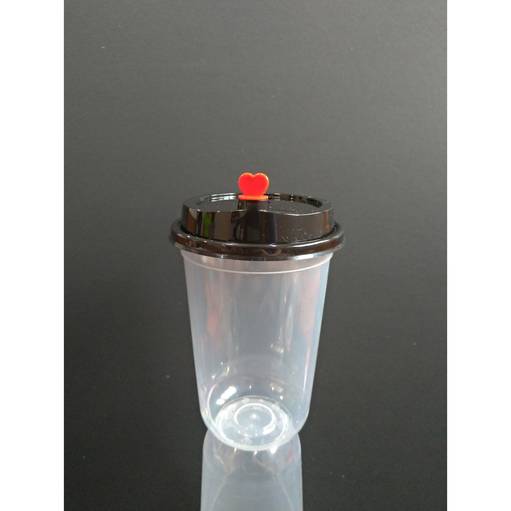 Plastic Cups / Milk Tea Cups Hard U Cup with Lids (set of 12