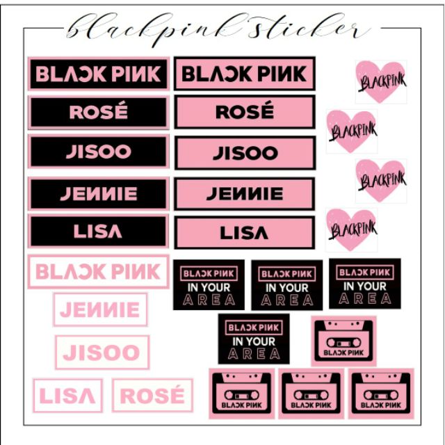 BLACKPINK Name Sticker set | Shopee Philippines