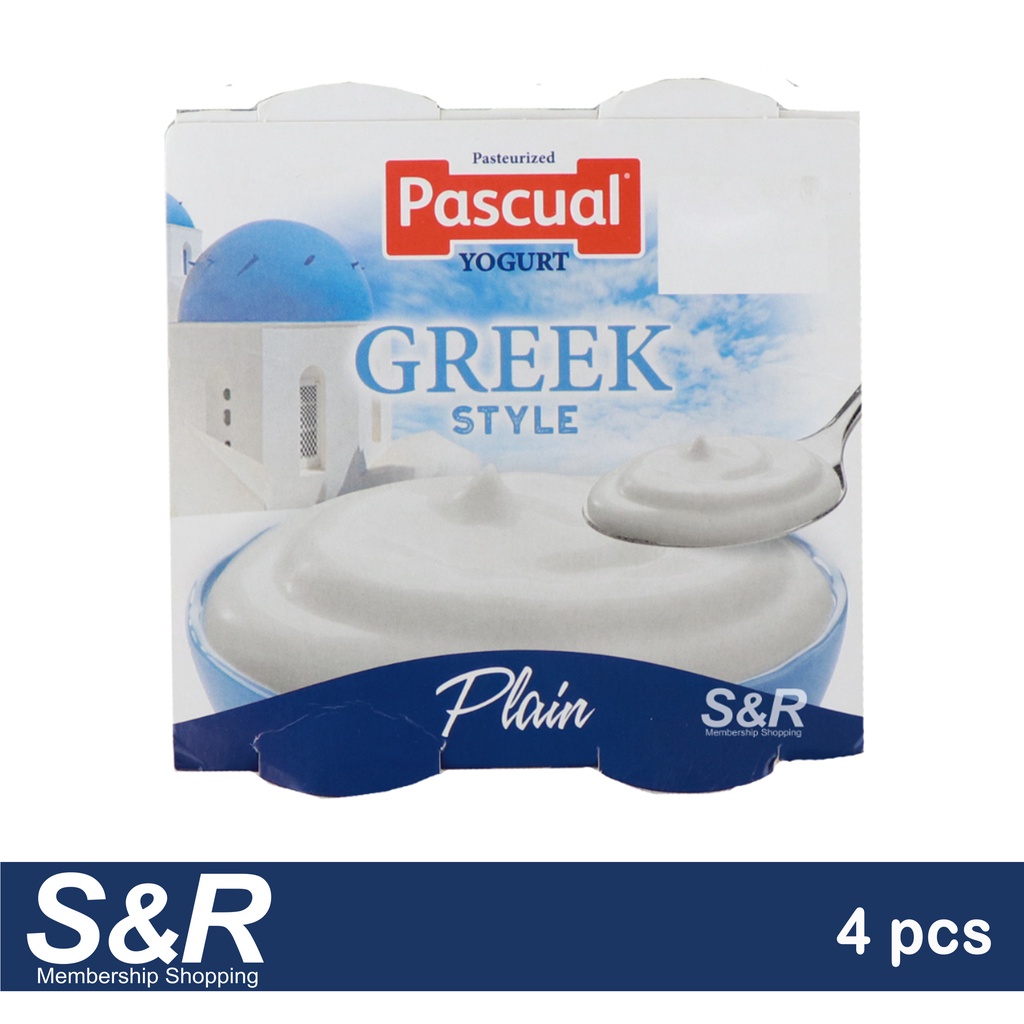 Pascual Greek Style Plain Yogurt 4pcs Exp Oct 1, 2022 Shopee Philippines