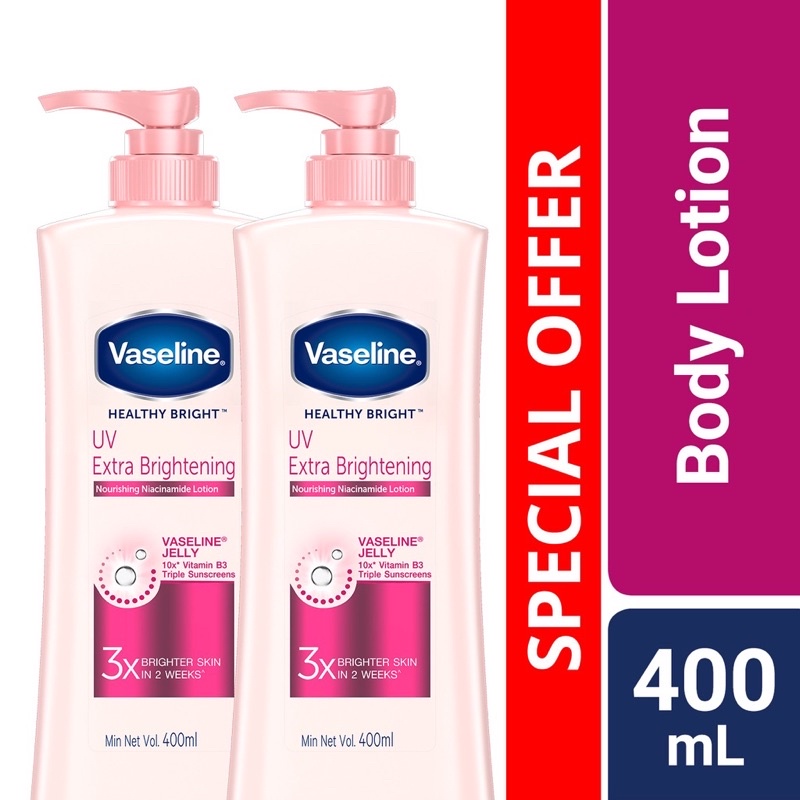 Buy 1 Take 1 Vaseline Healthy Bright UV Extra Brightening Lotion 400ML Shopee Philippines