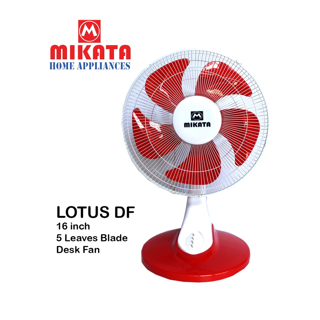 Mikata LOTUS DF Desk Fan 16 inches 5 Leaves Blade Energy Saving Table