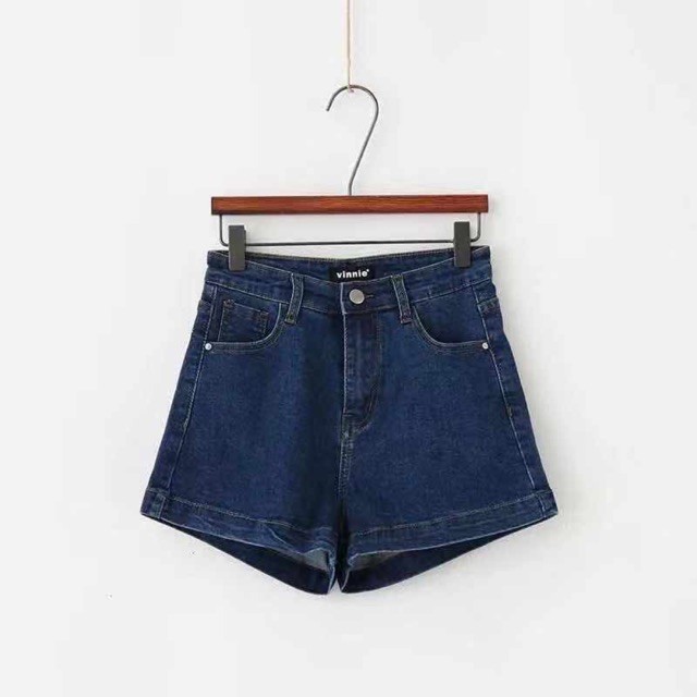 navy blue high waisted shorts