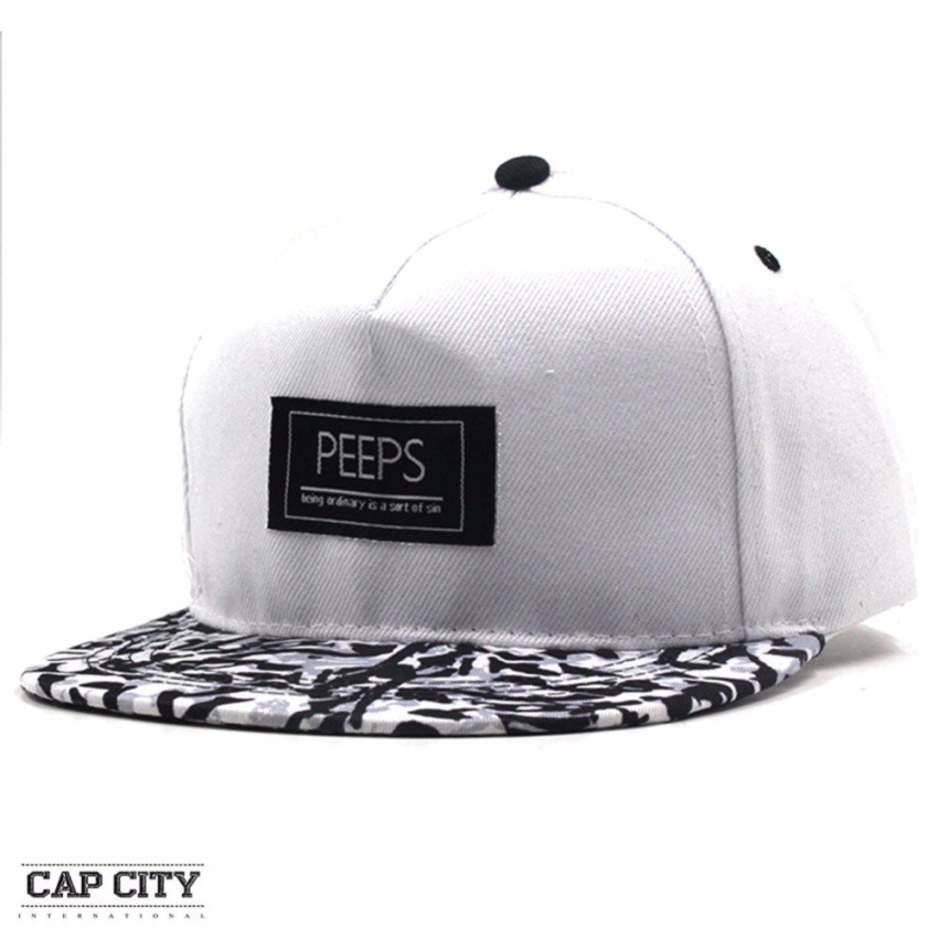 Cap City Unisex Hip-hop PEEPS Snapback (White) | Shopee Philippines