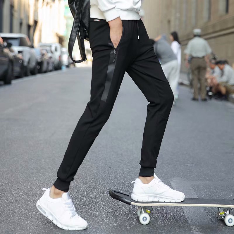 leather track pants womens